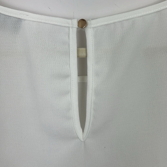 White Scalloped Hem Dress - Picture 6 of 7